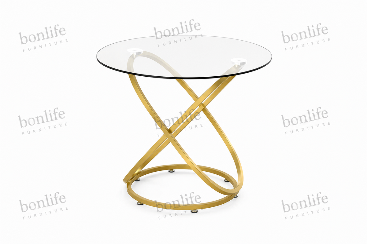 Gold Glass Coffee Table Set | Modern Coffee Table & End Tables -T5019