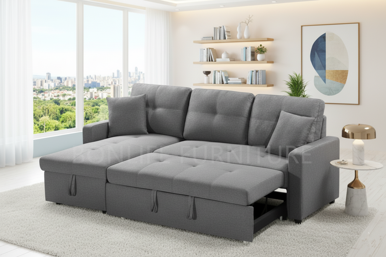 Sectional Sofa Bed with Storage-D1866