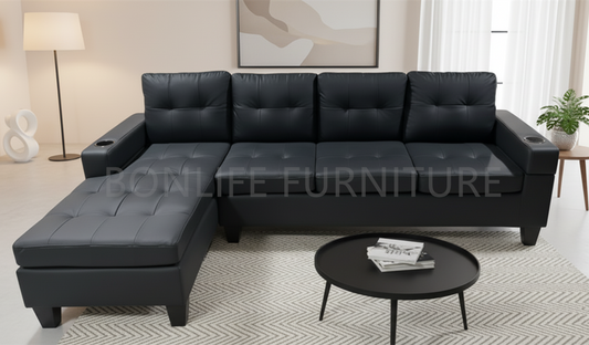 PU leather sectional sofa-2022