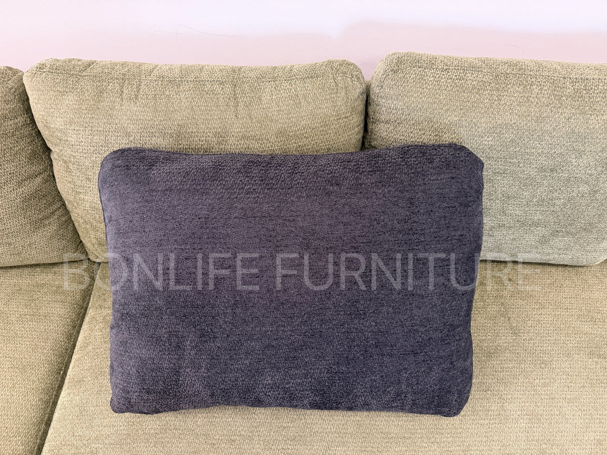 118” U-Shaped Chenille Pull-Out Sofa Bed with Dual Storage Chaise-D2603