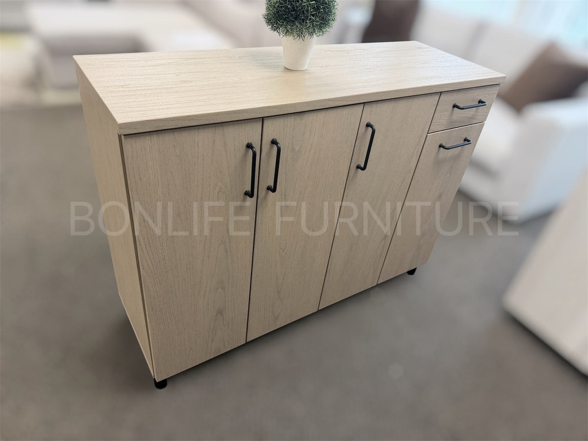47" Shoe Storage Cabinet with Adjustable Shelves & Drawer