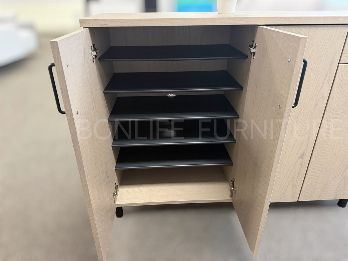 47" Shoe Storage Cabinet with Adjustable Shelves & Drawer