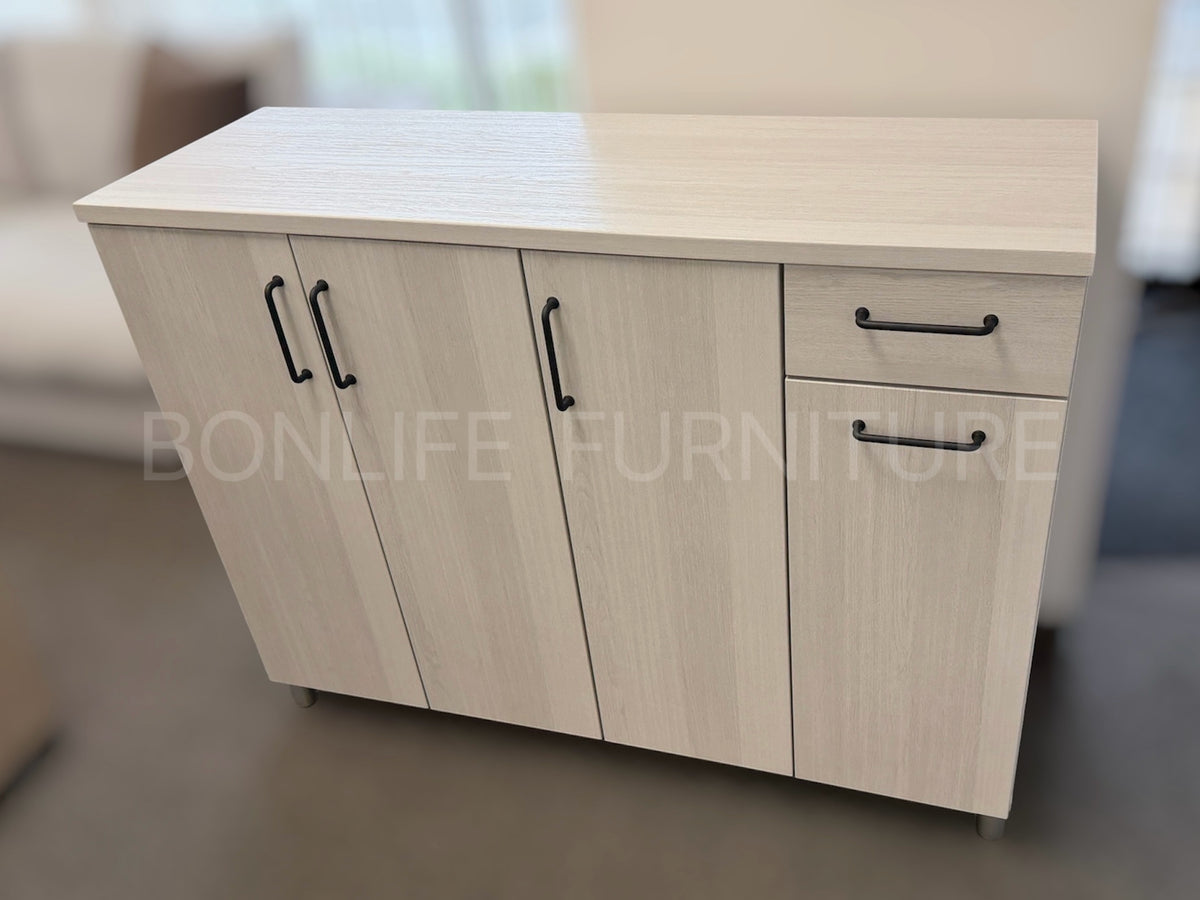 47" Shoe Storage Cabinet with Adjustable Shelves & Drawer