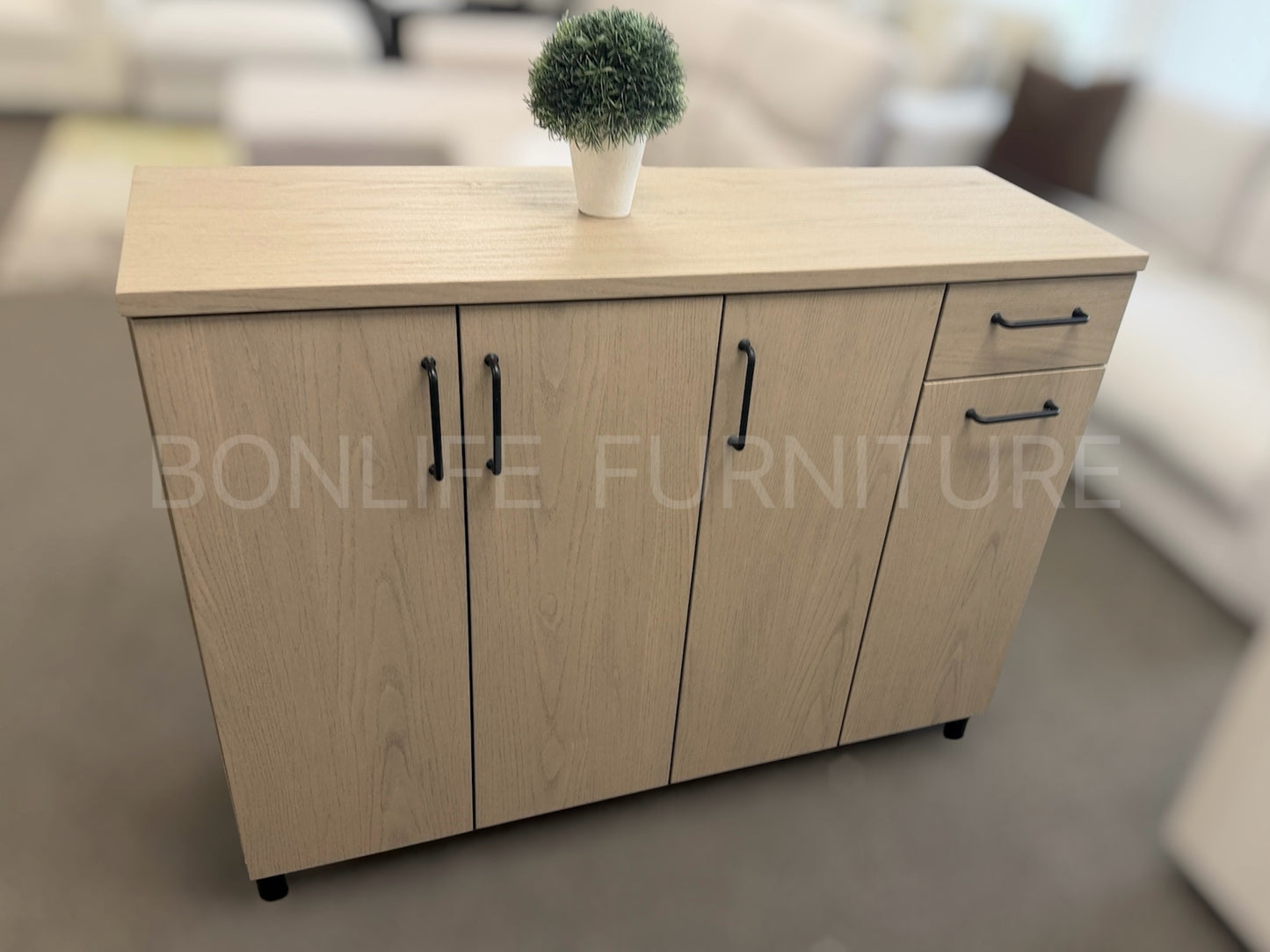 47" Shoe Storage Cabinet with Adjustable Shelves & Drawer