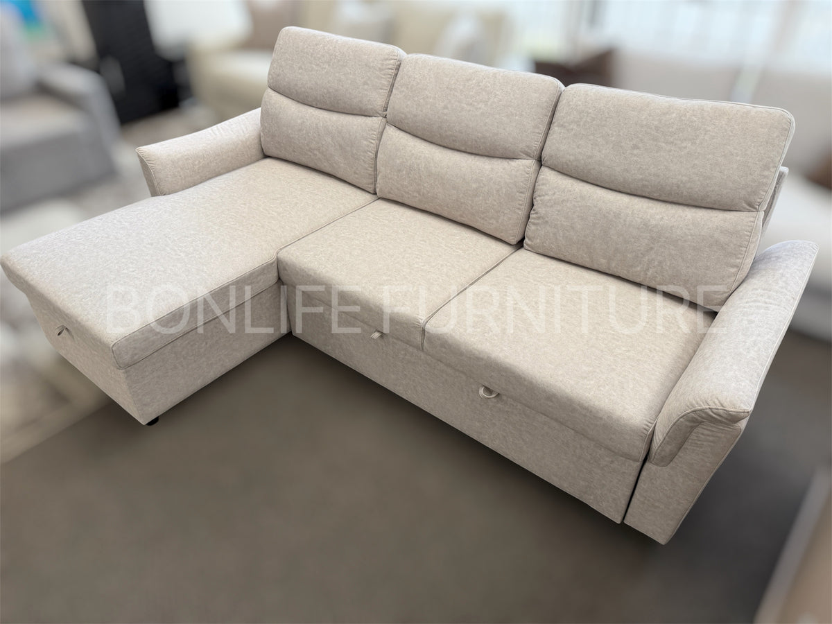 Reversible Performance Fabric Sectional Sofa Bed with Storage-BOAT