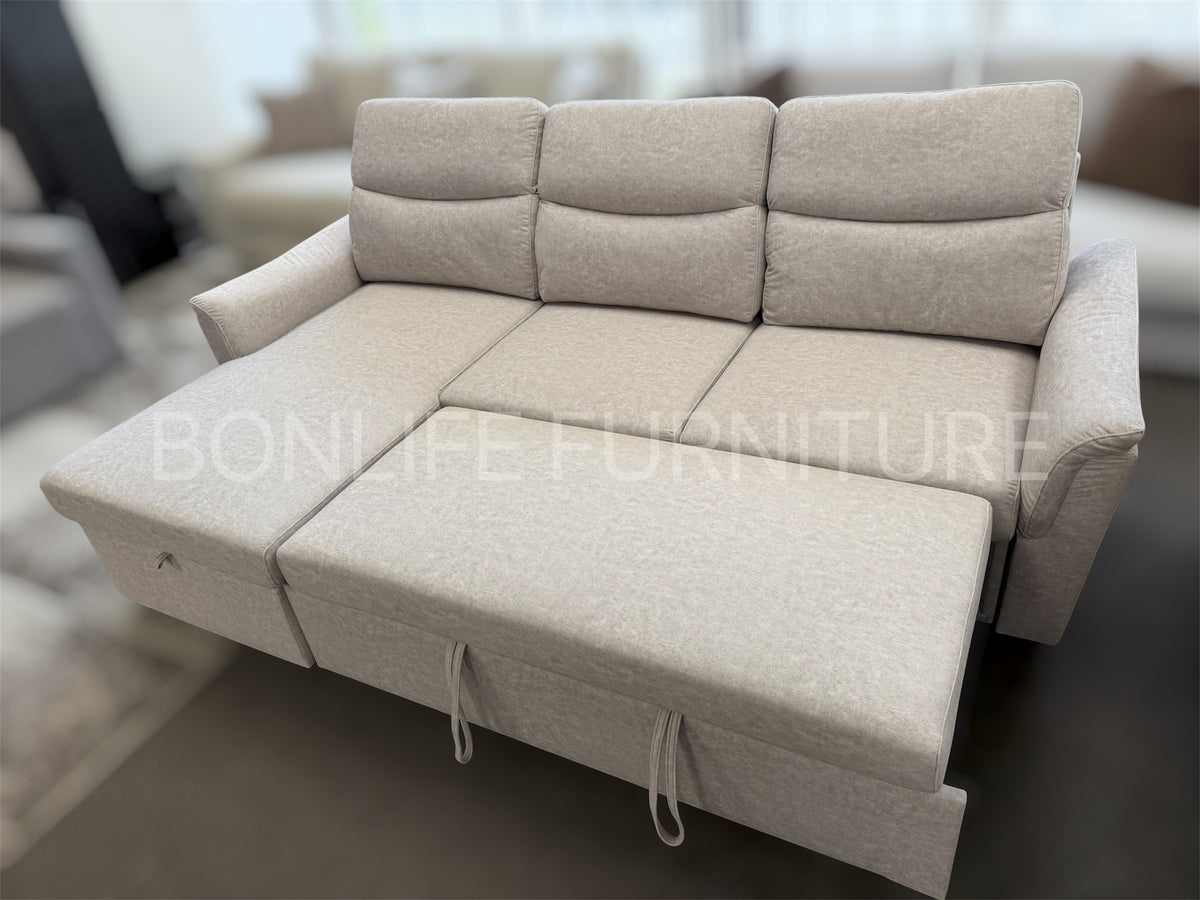 Reversible Performance Fabric Sectional Sofa Bed with Storage-BOAT