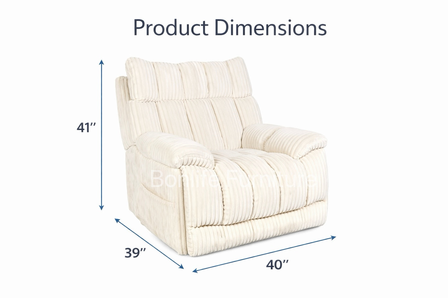 Modern Dual Power Recliner Chair with Adjustable Lumbar & Bluetooth Speaker-I6125