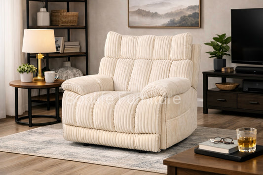 Modern Dual Power Recliner Chair with Adjustable Lumbar & Bluetooth Speaker-I6125