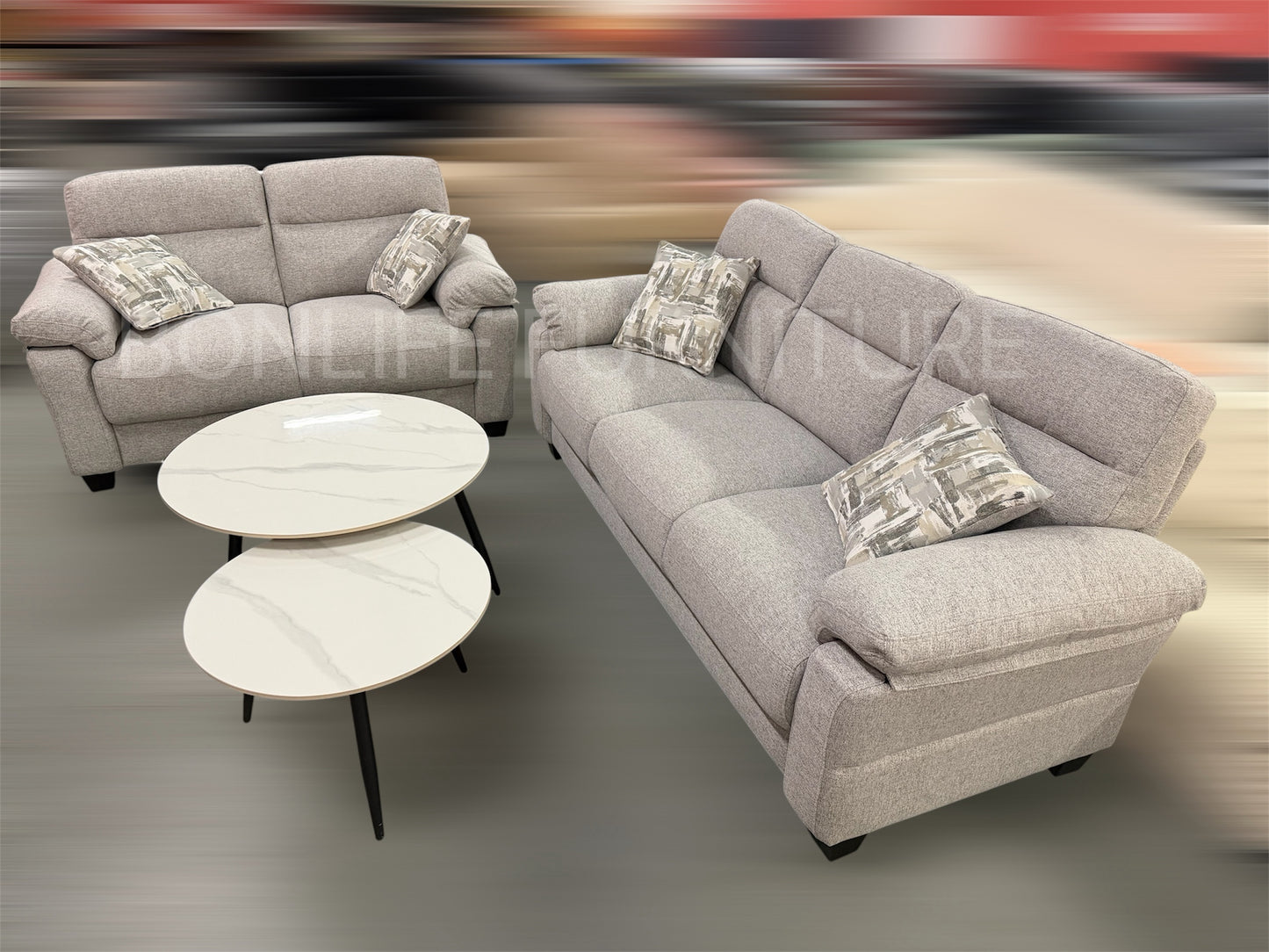 Modern Upholstered Sofa Collection -Contemporary Comfort in Grey or Beige-I8025(26)