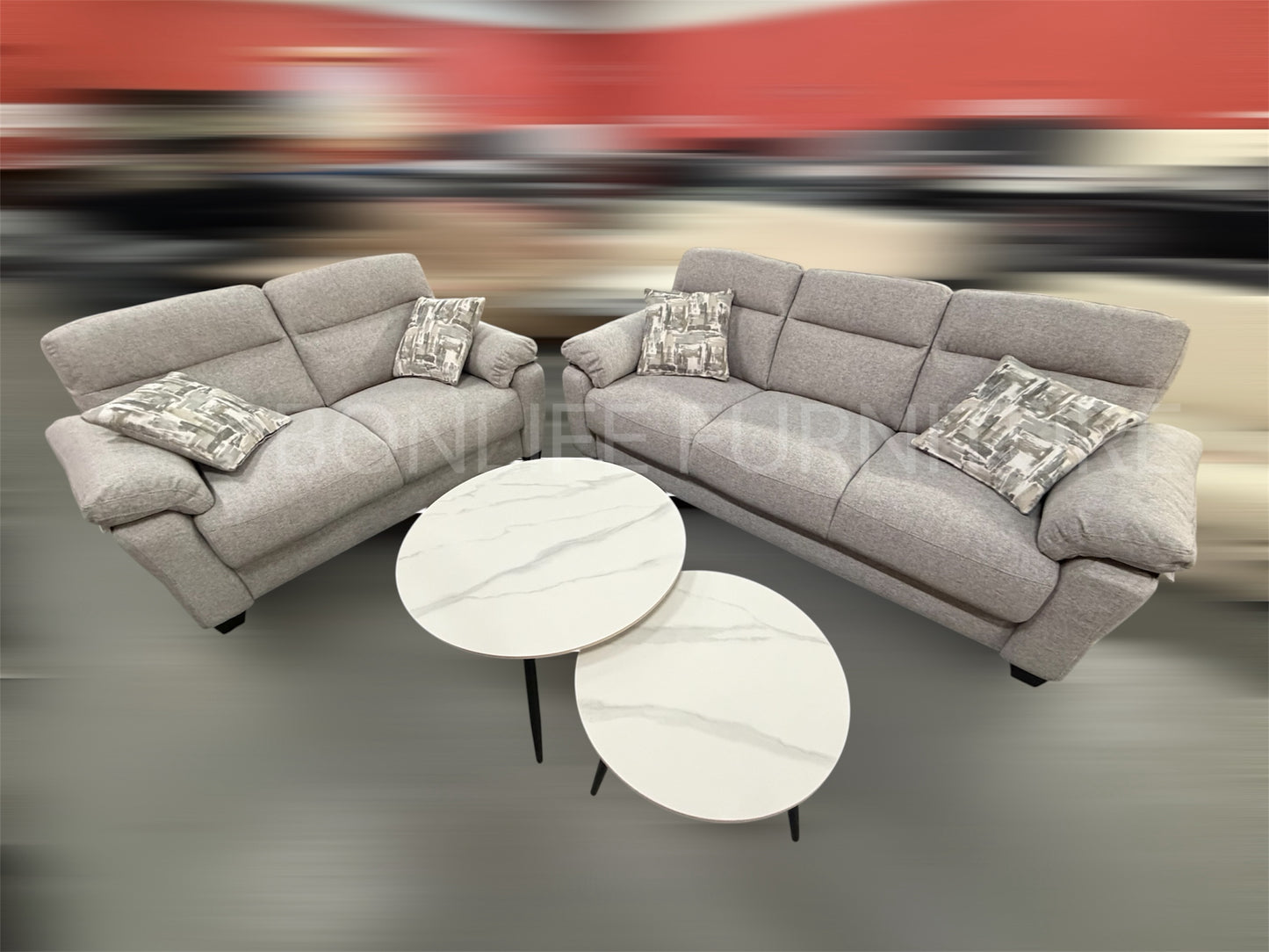 Modern Upholstered Sofa Collection -Contemporary Comfort in Grey or Beige-I8025(26)