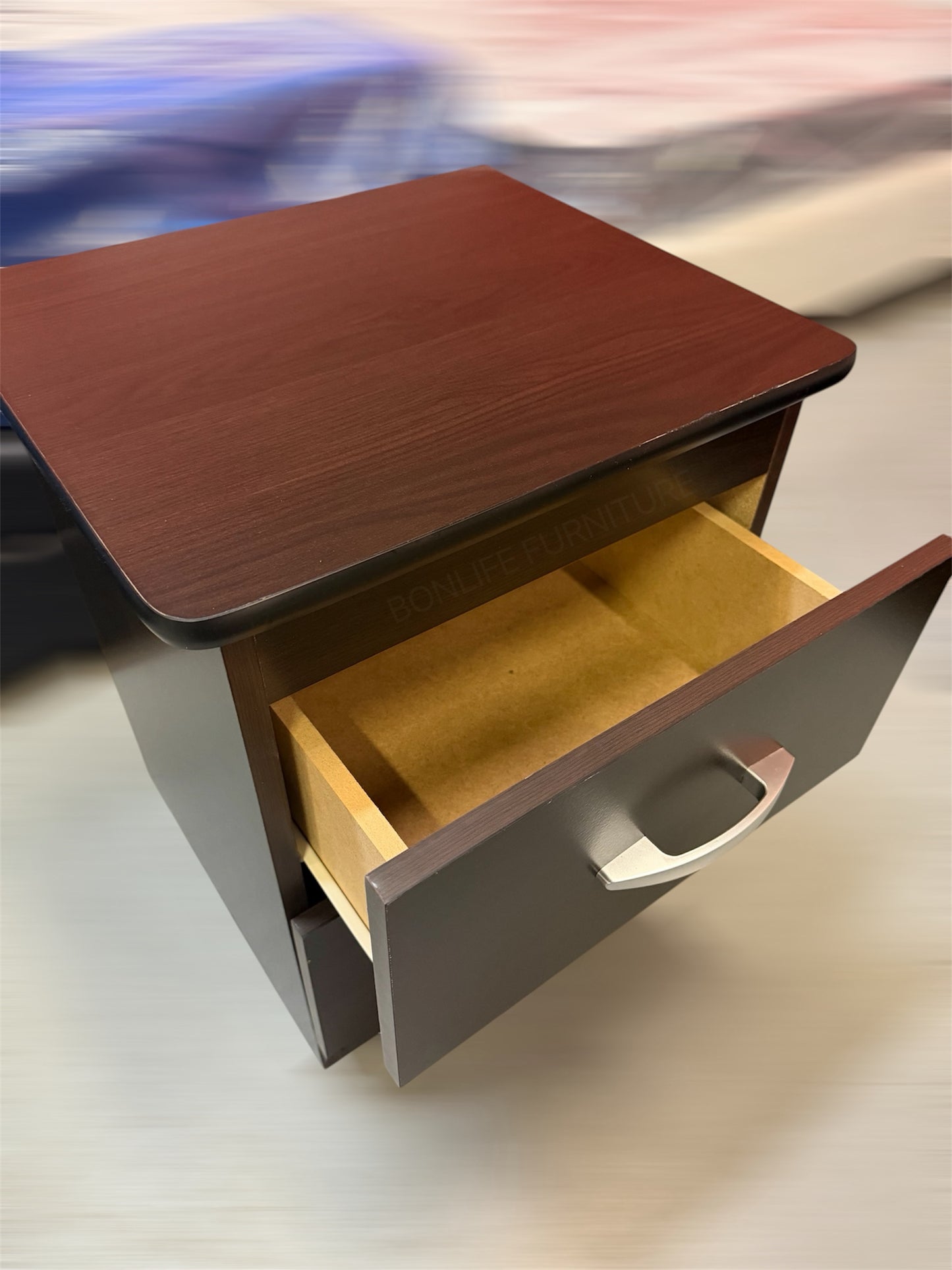 2-Drawer Nightstand – 22”H x 18”W x 16”D | Modern Bedside Table | Made in Canada