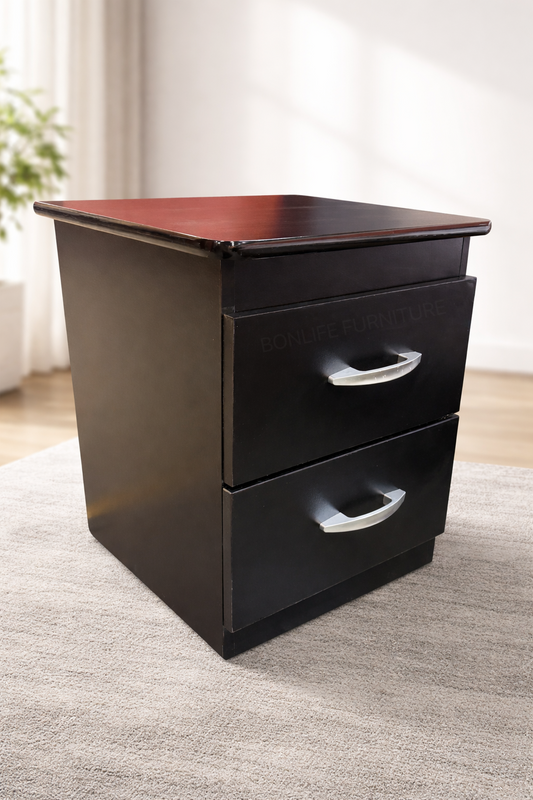 2-Drawer Nightstand – 22”H x 18”W x 16”D | Modern Bedside Table | Made in Canada