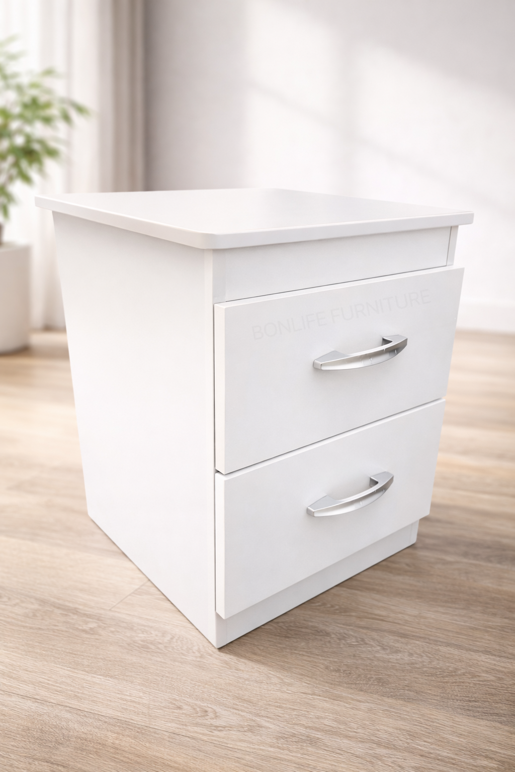 2-Drawer Nightstand – 22”H x 18”W x 16”D | Modern Bedside Table | Made in Canada