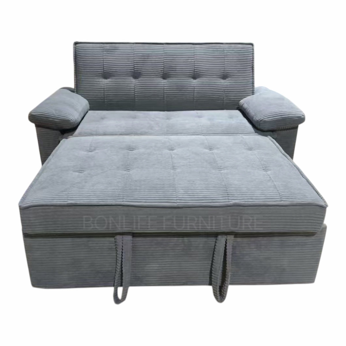 3-in-1 Corduroy Pull-Out Sofa Bed – Compact Convertible Sleeper-NEEL