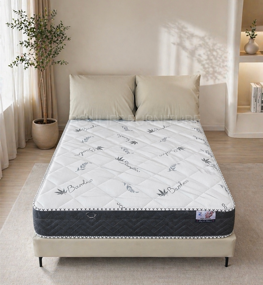 Modern Elephant Ear Upholstered Platform Bed – Premium Leather Headboard