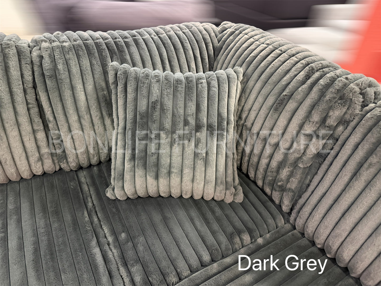 Modern Modular Corduroy Sectional Sofa with Storage Ottoman-GILLIAN