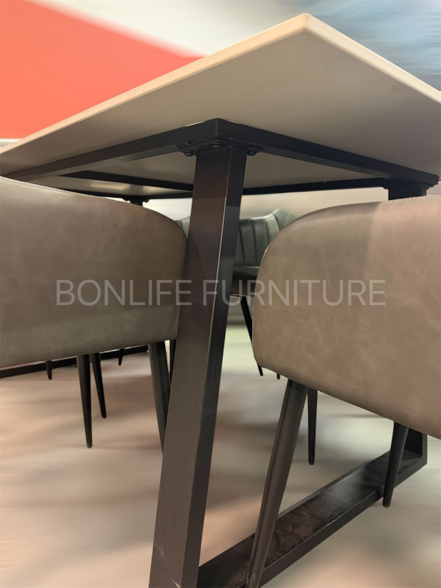 Modern 7-Piece Dining Set with Sintered Stone Table & Upholstered Chairs-I1550(1416C)