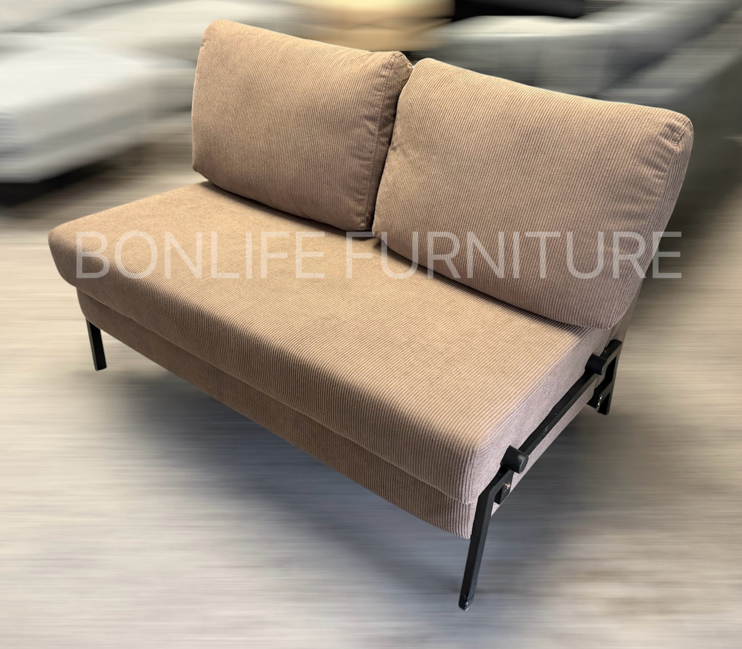 Modern Corduroy Convertible Sofa Bed – Compact 2-in-1 Sleeper-D2504