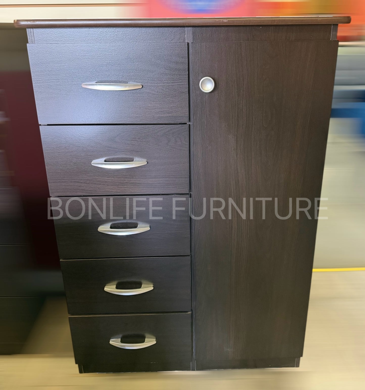 5 Drawer Storage Cabinet with Door-R117