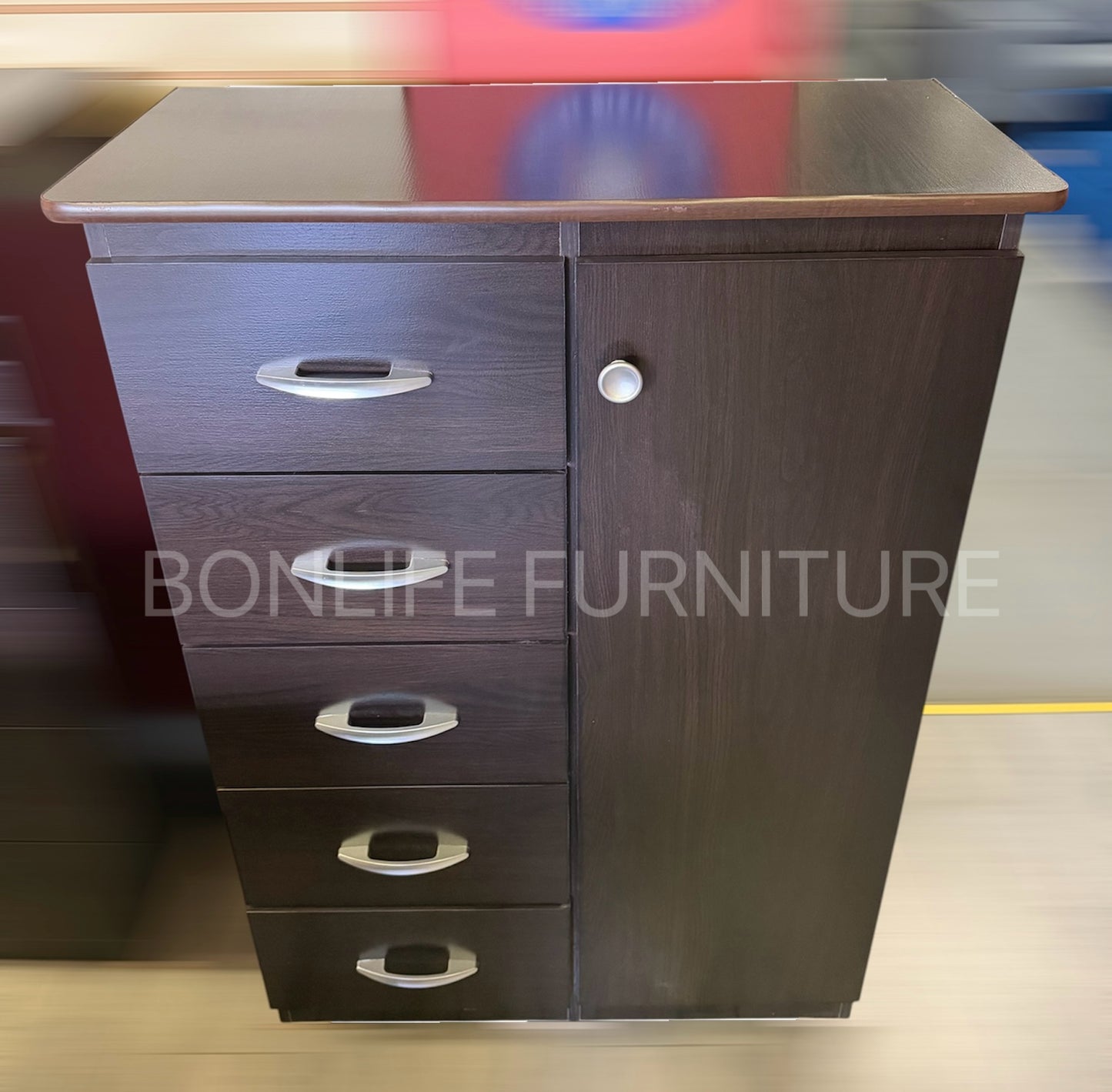 5 Drawer Storage Cabinet with Door-R117