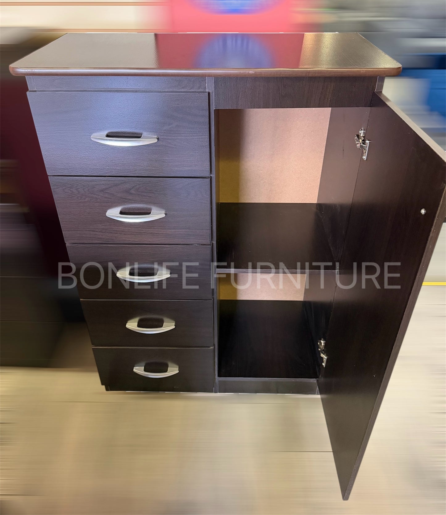 5 Drawer Storage Cabinet with Door-R117