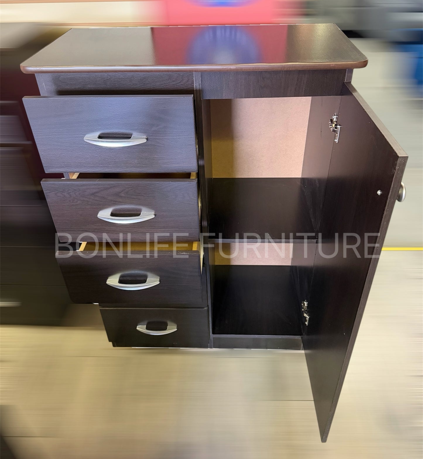 5 Drawer Storage Cabinet with Door-R117