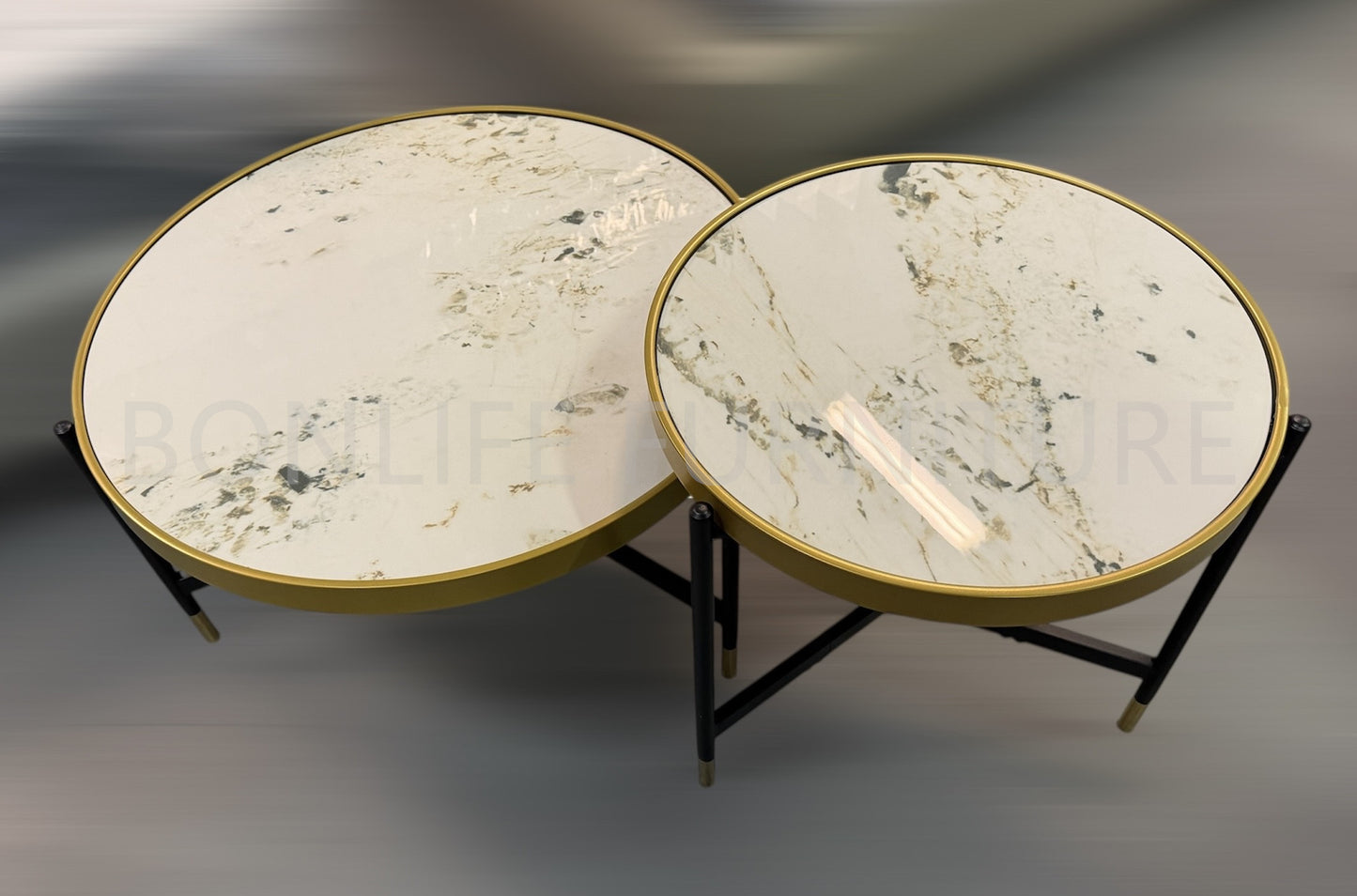 Set of 2 Round Coffee Tables-I2625
