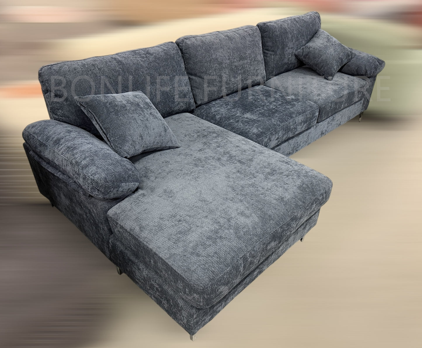 Modern Fabric Sectional Sofa with Chaise-NOVA