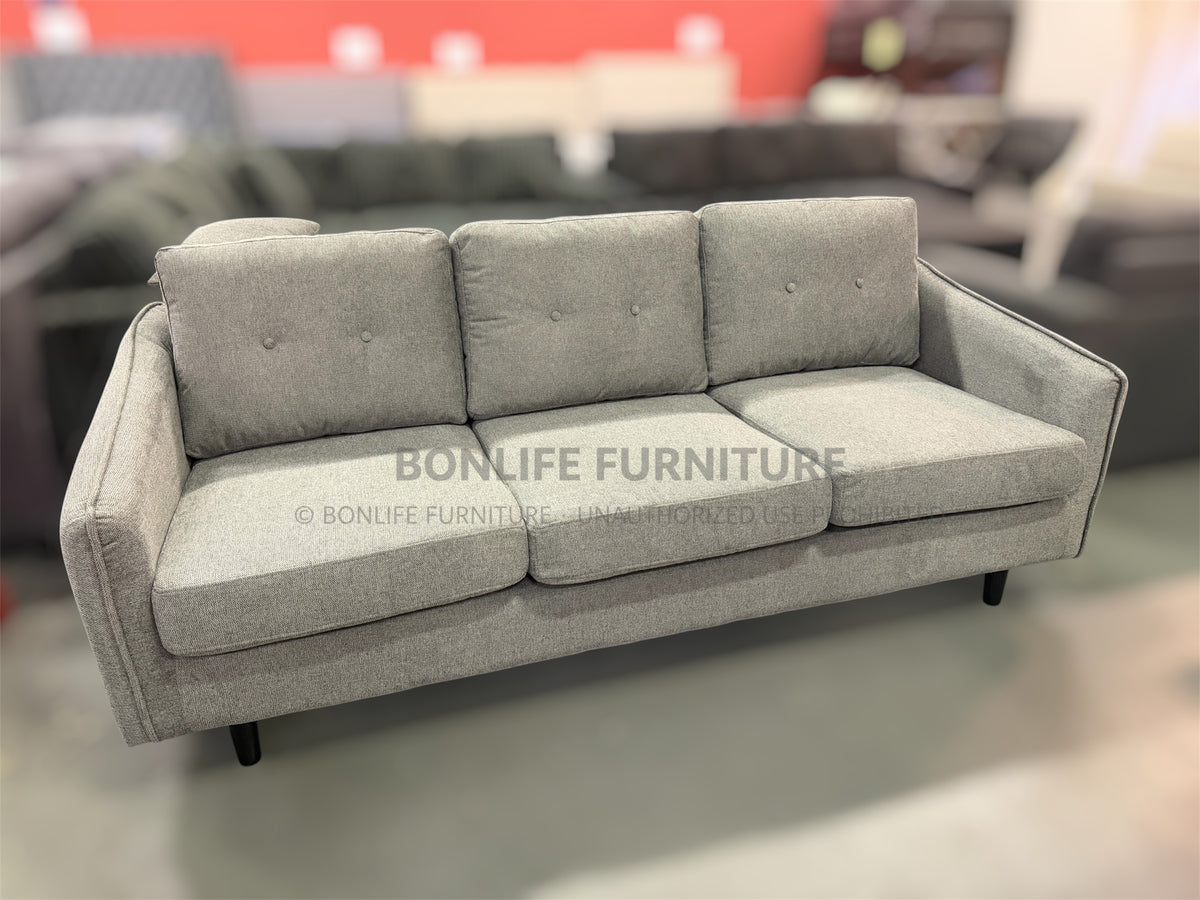 Modern Grey Fabric Sofa Collection – Sofa, Loveseat & Chair-I8220