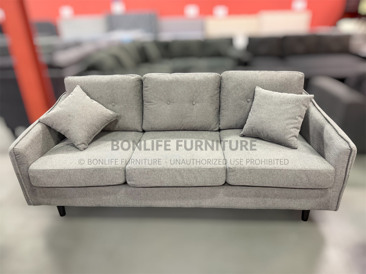Modern Grey Fabric Sofa Collection – Sofa, Loveseat & Chair-I8220