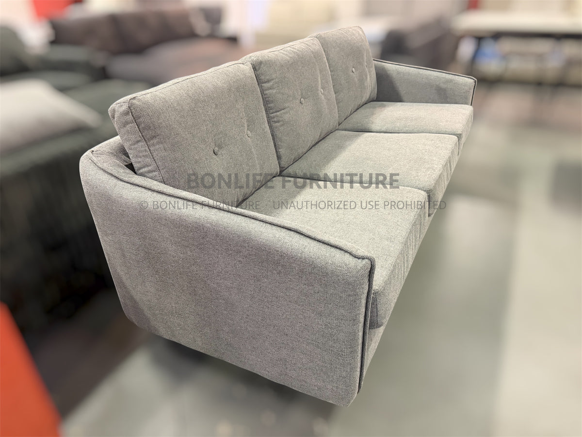 Modern Grey Fabric Sofa Collection – Sofa, Loveseat & Chair-I8220