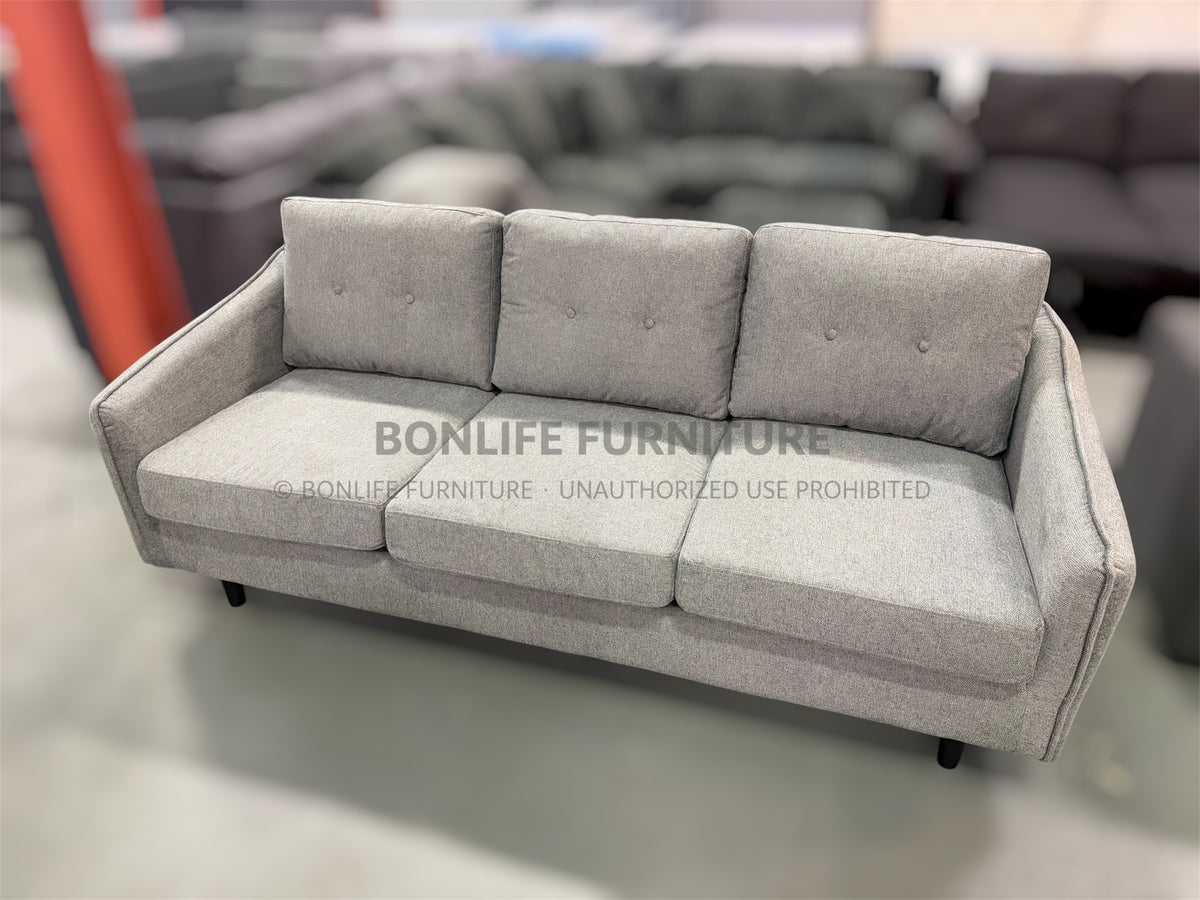 Modern Grey Fabric Sofa Collection – Sofa, Loveseat & Chair-I8220