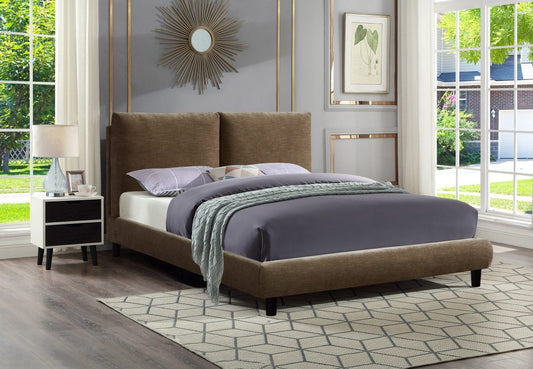 Modern Chenille Upholstered Platform Bed – Low Profile Bed Frame-T2246