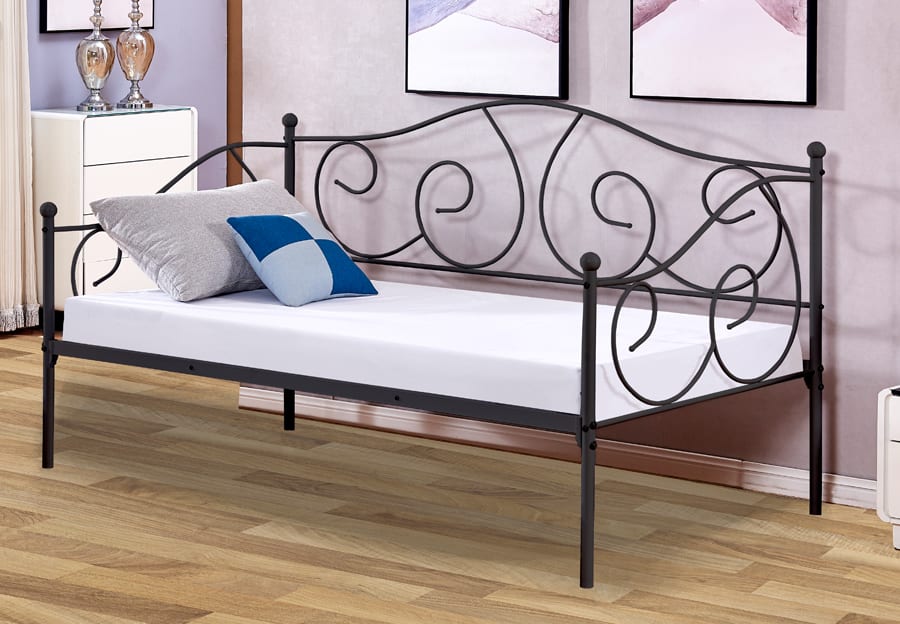 Scrolling Metal Daybed – Space-Saving Elegant Day Bed-T1582