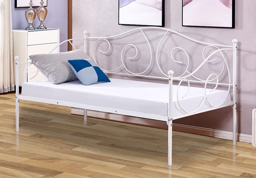 Scrolling Metal Daybed – Space-Saving Elegant Day Bed-T1582