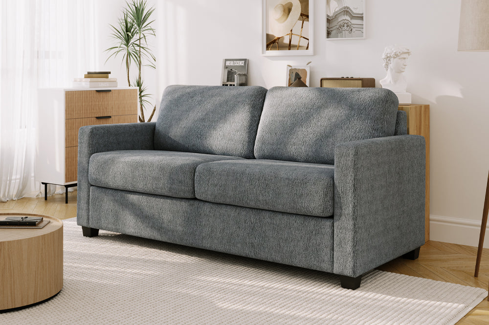 Chenille Sofa Bed with 5" Pocket Coil Mattress-T1812