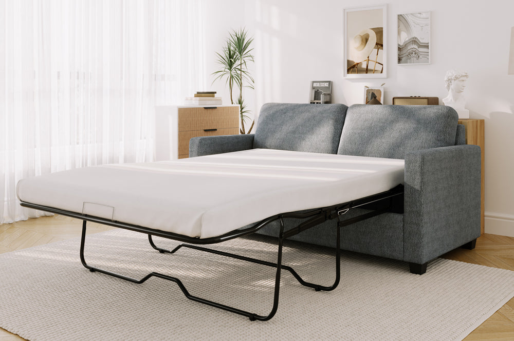 Chenille Sofa Bed with 5" Pocket Coil Mattress-T1812