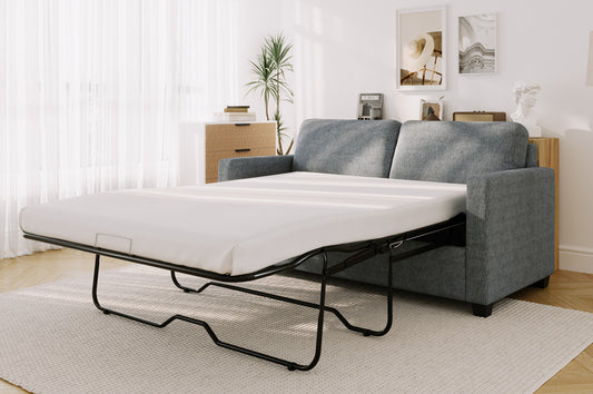 Chenille Sofa Bed with 5" Pocket Coil Mattress-T1812