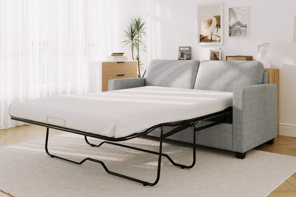 Chenille Sofa Bed with 5" Pocket Coil Mattress-T1812