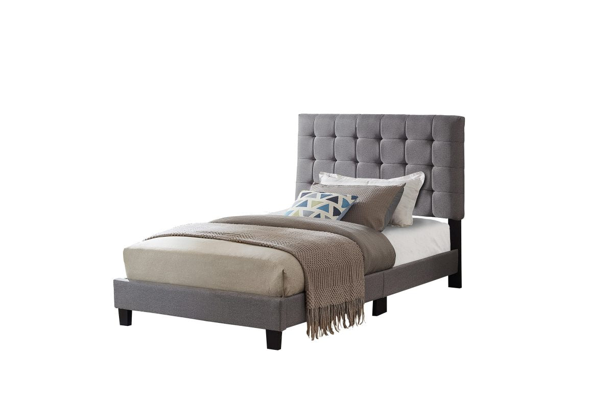 Adjustable Tufted Bed Frame with Customizable Headboard Height-T2114