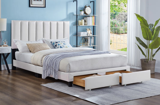 Contemporary Storage Platform Bed-T2120