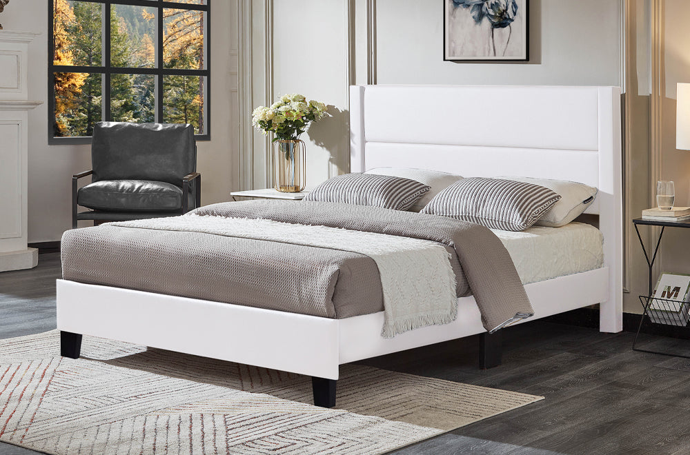 Leatherette Platform Bed -T2175