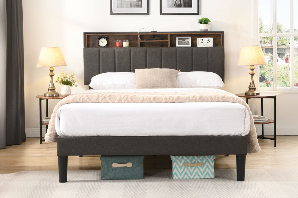 Platform Bed with Storage-T2178