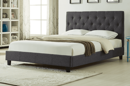 Button Tufted Platform Bed-T2366