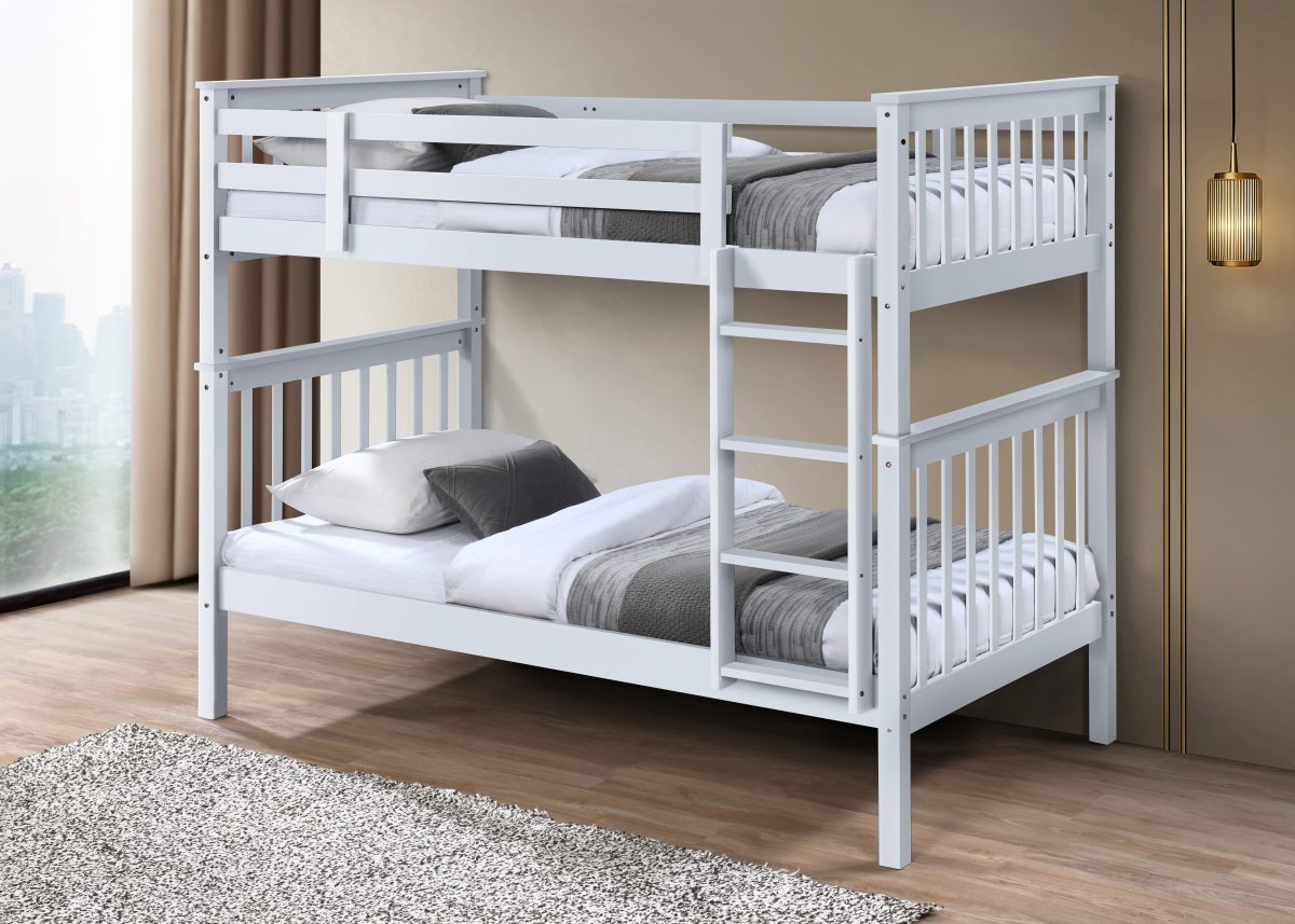 Convertible Twin Over Twin Solid Wood Bunk Bed-T2500