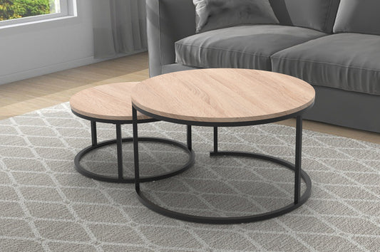 Light Wood Finish Coffee Table Set-T5505