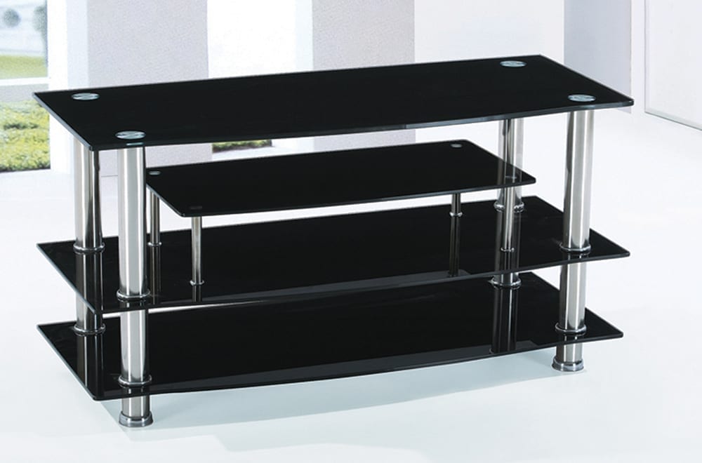 Modern Black Glass TV Stand-T700