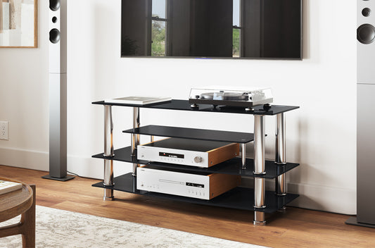 Modern Black Glass TV Stand-T700