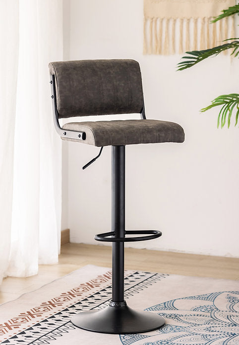 Set of 2 Adjustable Swivel Bar Stools-I7801