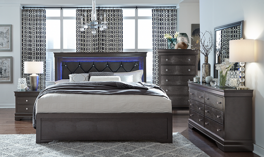 Modern Grey Bedroom Collection-POMPEI(GREY)